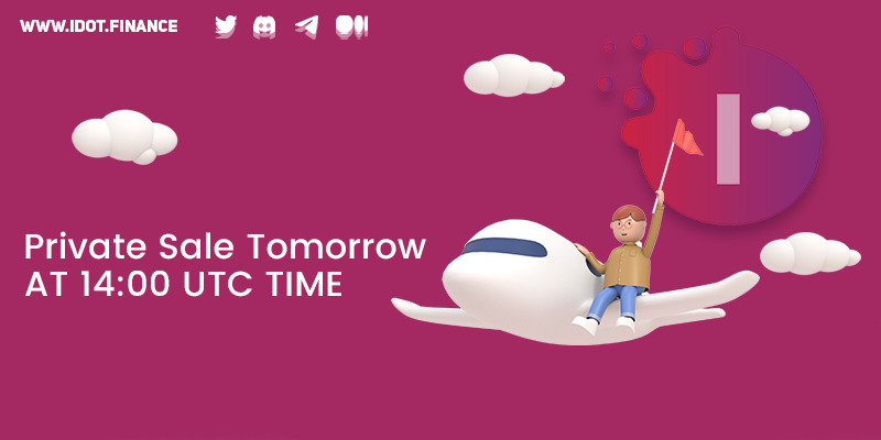 iDot Finance is the hottest upcoming sale from crypto scape!

💰 Get ready your bags!
🤩 Private Sale open for Public
🚦 Hard Cap: 500 BNB

When?
⏰ Starts: 14 July 2022 at 14:00 UTC TIME
⏰ Ends: 21 July 2022 at 14:00 UTC TIME

Where?
➖ sale.idot.finance