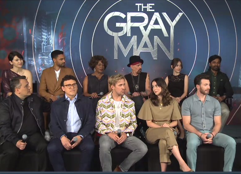 Courtney Howard on X: #TheGrayMan virtual press conference has begun: Ryan  Gosling, Chris Evans, Ana de Armas, Rege-Jean Page, Jessica Henwick,  Dhanush, Billy Bob Thornton, Julia Butters, Alfre Woodard & directors  Anthony