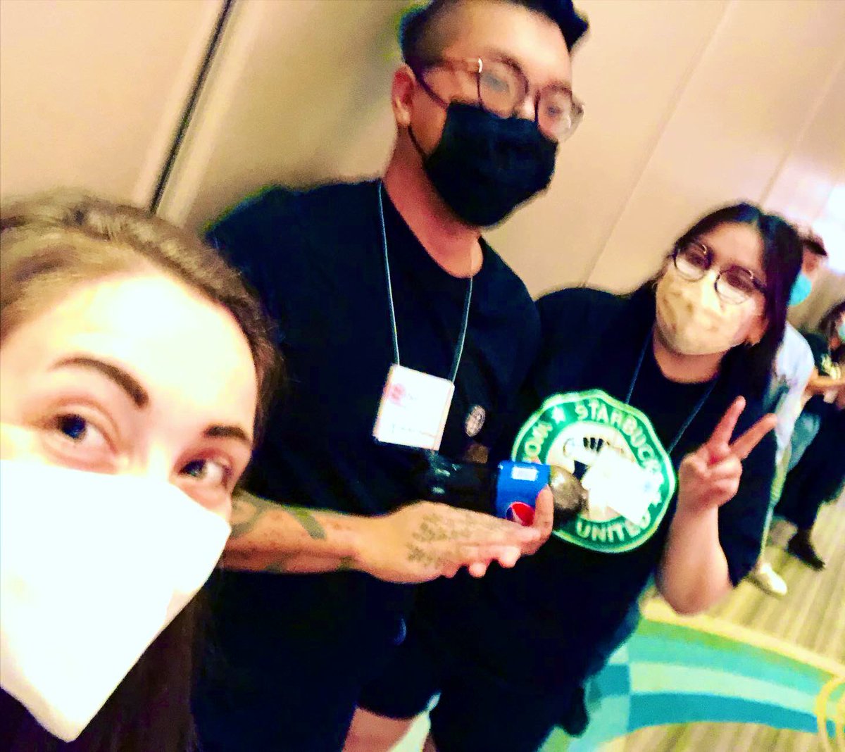 M_e_g_a_Megan's tweet image. The relationships I have with my co-workers makes me a better person. #LaborNotes2022 Memories✨💚 #UnionStrong @SBWorkersUnited