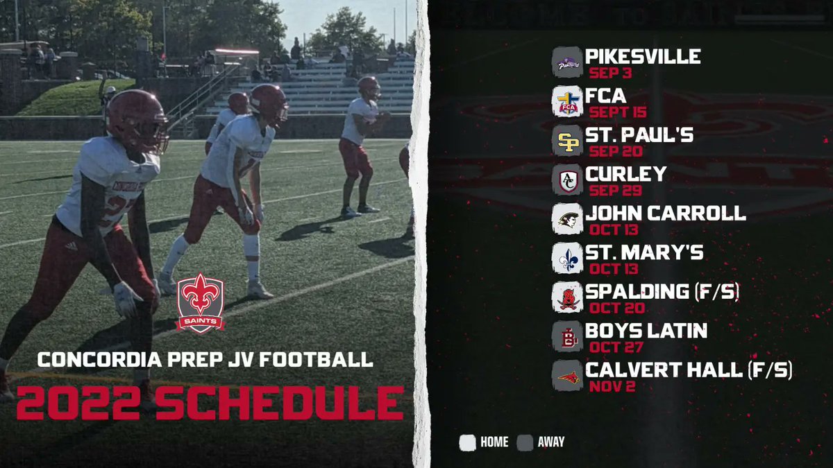 🚨Schedule Alert🚨 2022 Varsity and JV Football schedules are here! See you all on Saints Field this fall! Go Saints! #GDTBAS