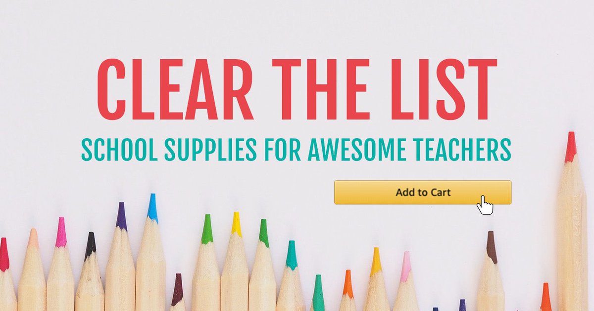 As the school year approaches, I'm slowly thinking about my needs for next year.  #clearthelist #clearthelists #teachertwitter #BetterTogether #PrimeDay