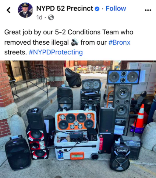 Cops: won't stop a school shooter, but will stop you from playing music