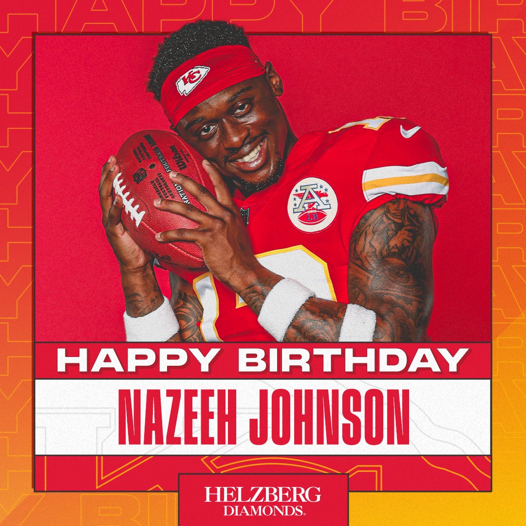 Chiefs's tweet photo. 🎉 Wishing a big Happy Birthday to our new rookie, @JohnsonNazeeh‼️ https://t.co/MHh9OhUCW3