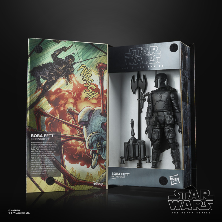 HasbroPulse's tweet image. Just Announced! The Star Wars The Black Series Boba Fett (In Disguise) inspired by Star Wars: War of the Bounty Hunters will be dropping exclusively at San Diego Comic Con!