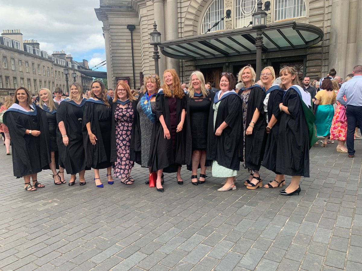 VisitingHealth's tweet photo. I had a lovely day yesterday graduating with the most amazing colleagues from across Scotland.  The first cohort of nurses to train in Scotland in advanced forensic practice.  @scotgov @NHSHighland @RASASHighland @QMUniversity @FFLMUK @UKAFN https://t.co/u01HmEQJ4R
