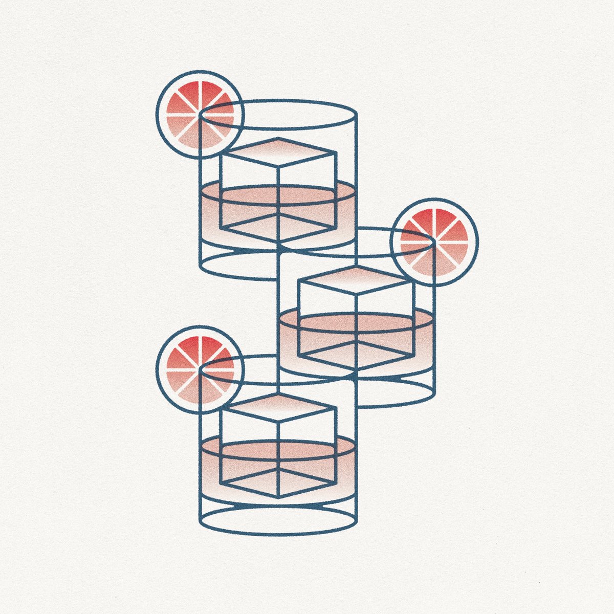 nmatej's tweet photo. NEGRONI-VISION

#illustration #cocktail #negroni https://t.co/sxzuXDICGA