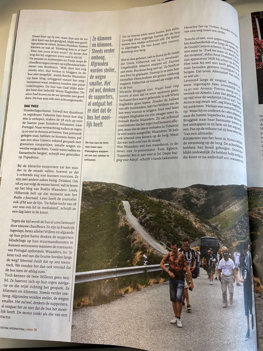 WaandersR's tweet photo. Leuk interview in de @VI_nl over onze legendarische reis naar Arouca.
@HeraclesAlmelo
ongeslagen in Europa!
Tijdens het interview weer veel, vooral ook erg leuke, herinneringen opgehaald.
Had het, ondanks alles, ook voor geen goud willen missen
🖤🤍
#DE58
#wijgaanEuropain https://t.co/63wlssANuz