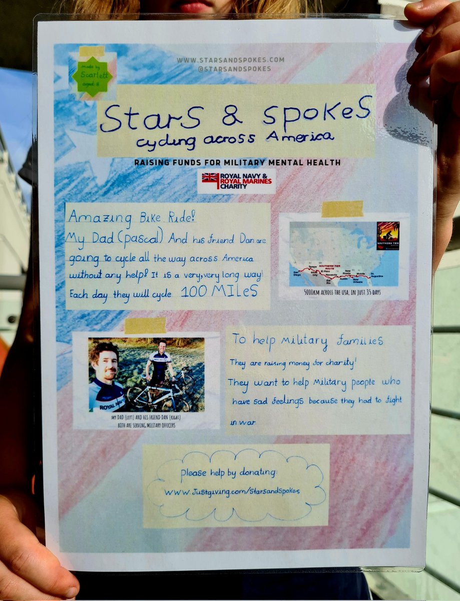 When your 8 yr old daughter makes an #expedition poster! ❤️🙌 Worryingly, she has more artistic talent than Dan and I put together - and we are fully grown adults!🤦‍♂️ <a href="/RNRMC/">Royal Navy & Royal Marines Charity</a> <a href="/BFBSRadioHQ/">BFBS Radio</a> <a href="/NAVYfit/">NAVYfit</a>