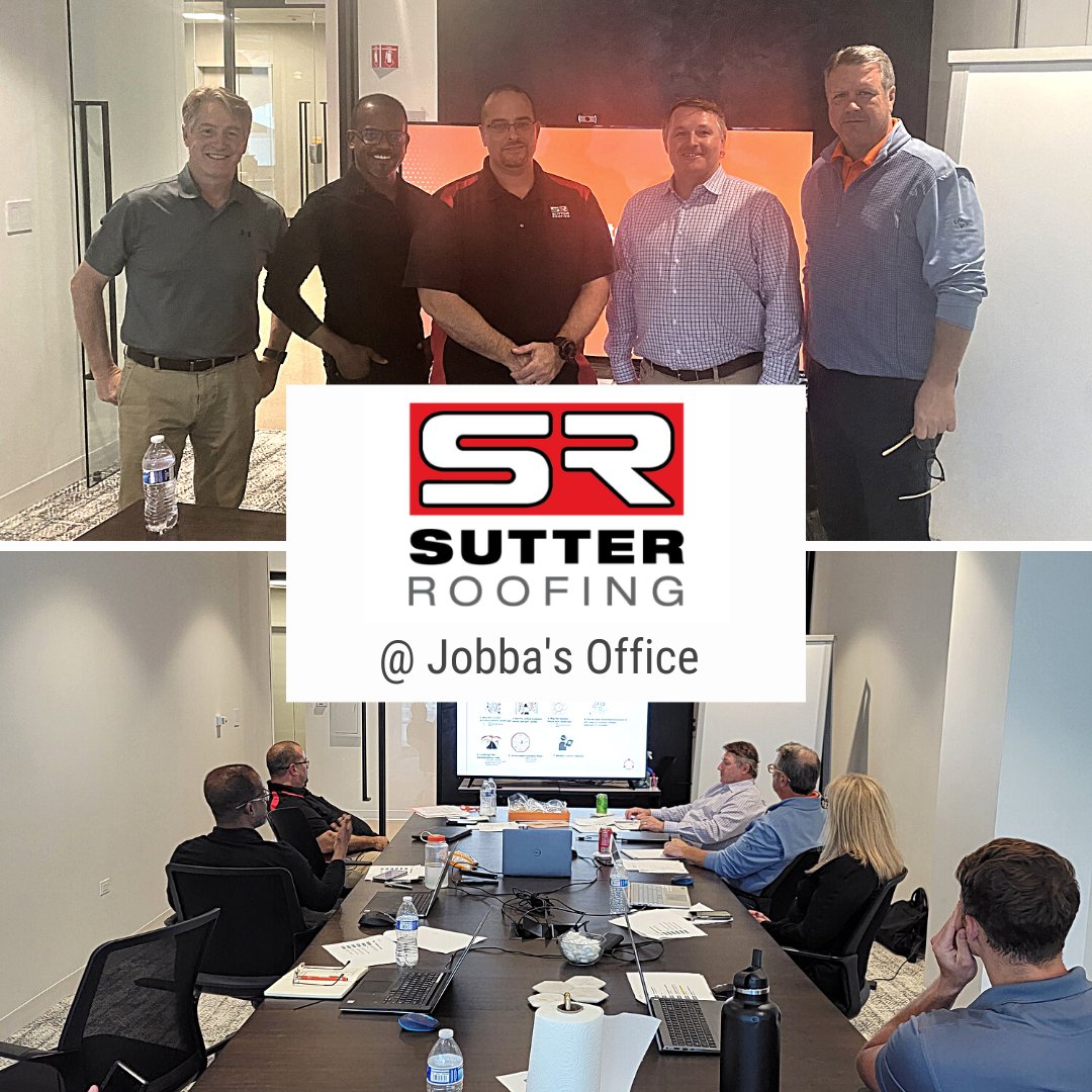 JobbaTradeTech's tweet photo. Where's Jobba Wednesday? Jobba stayed in Chicago and had visitors! Our long-time client @Sutter_Roofing came to visit! Thanks for coming to see Jobba's headquarters! https://t.co/T5rkZMliJu