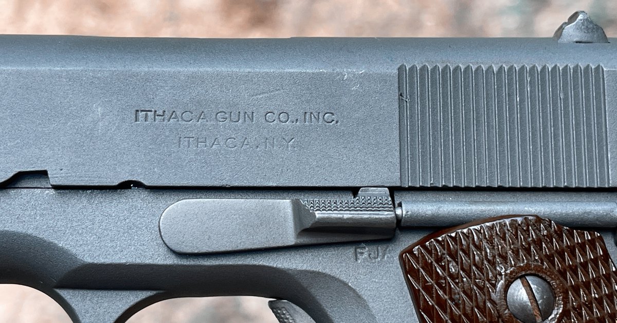 FirearmsHistory's tweet photo. @TheCMPorg has been helping promote good civilian marksmanship for over a century. I picked up this M1911 from the CMP last year. Built on a Remington Rand lower and an Ithaca slide, it's a genuine piece of WW2 history. Oh, and it shoots really well! #thecmp #M1911 https://t.co/pqHOTox8Ws
