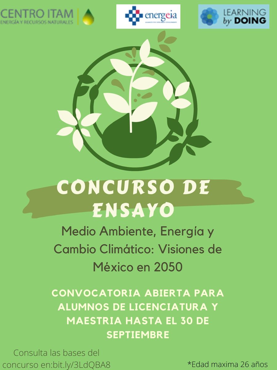 EspanolLbd's tweet photo. ¿Cuál será el papel que tendrán los jóvenes en la transformación de México en el 2050?

Participa en nuestro el concurso de ensayo: Medio Ambiente, Energía y Cambio Climático: Visiones de México en 2050.

Aquí las bases: https://t.co/gkrMOrxyBB
@MareccDe @LBD_project https://t.co/xqo9rgubEt