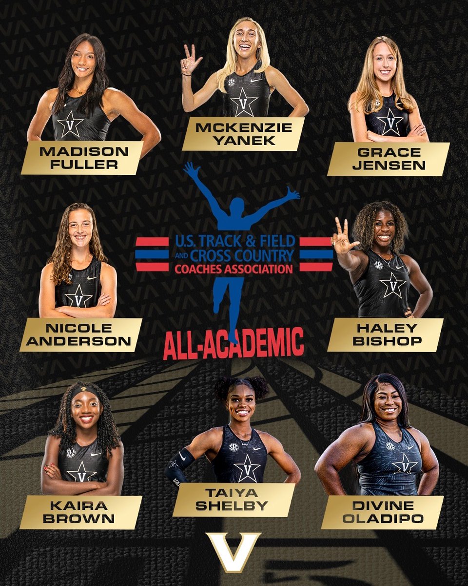 Your USTFCCCA All-Academic team and eight individual honorees! 

🗞️ vanderbi.lt/i-ij4

#AnchorDown