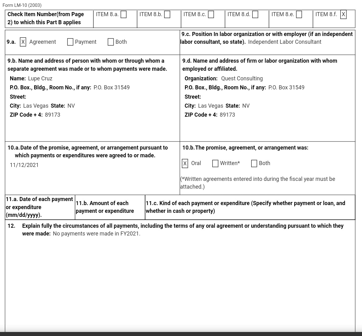 Union Busting Tracker (OLMS Tracker) tweet media