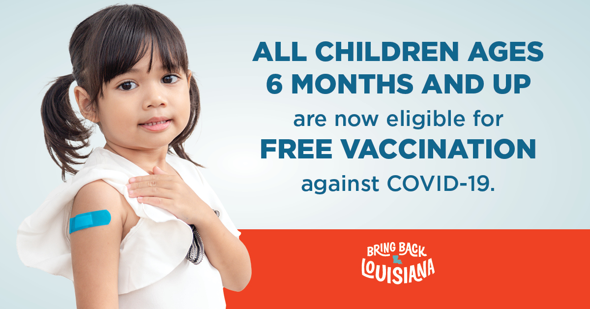 BCMNOLA's tweet photo. #DYK the #COVID19 vaccine has been approved for all children ages 6 months and older? To #BringBackLA and #GiveCOVIDtheBoot, please visit @LADeptHealth and learn more here: https://t.co/7QNueVlqD2 https://t.co/GMJO505xLc