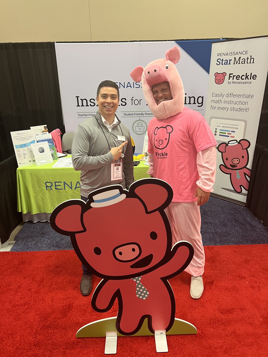 IsaacDTrevino's tweet photo. Come by booth 214 at #CAMT22! #PigginOut @RenLearnUS https://t.co/yKtvhfpGzY