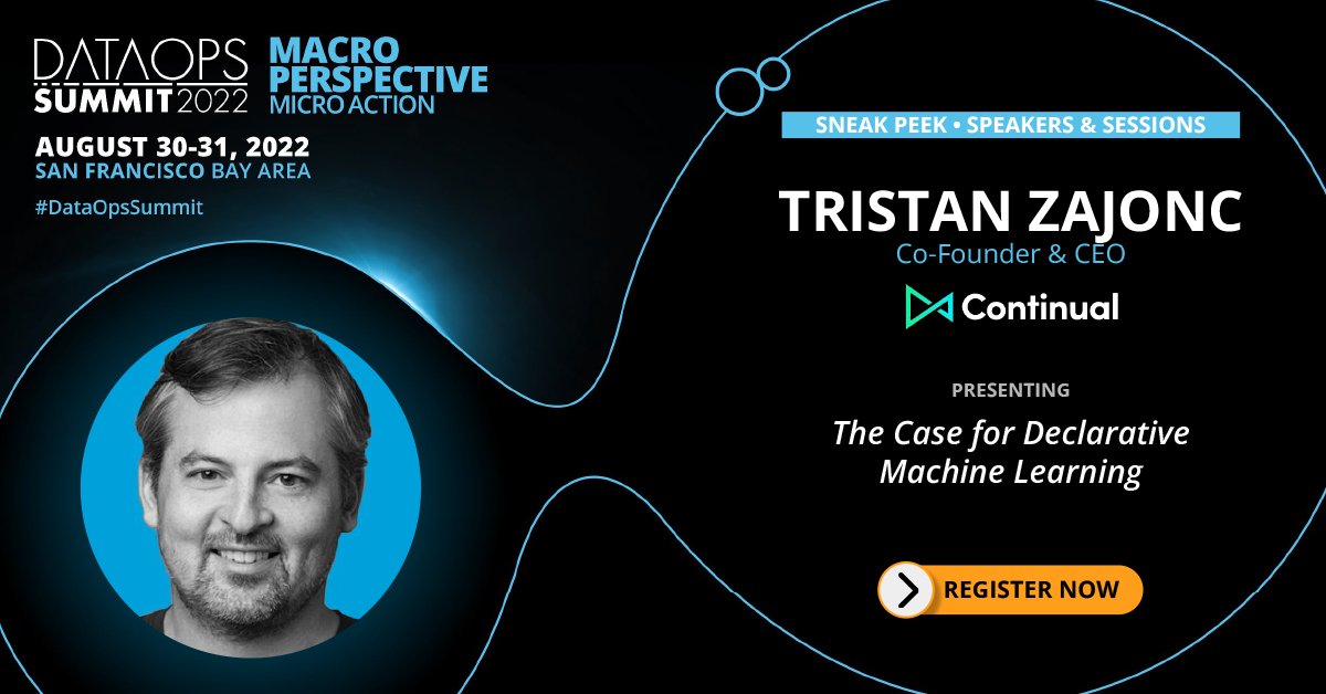 continual_ai's tweet image. Continual Co-Founder and CEO @tristanzajonc is speaking at the Festival for Data Pioneers! #DataOpsSummit 2022 hubs.ly/Q01gmnt00