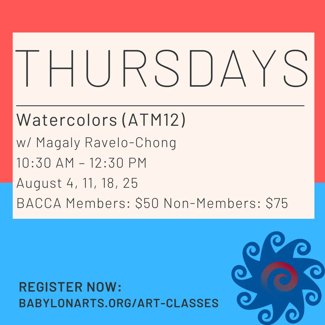 babylonarts's tweet photo. Long Island artists! Be sure to check out our two short summer session classes if you like watercolor or collage!🎨🎨

Find more information and register here: https://t.co/Kg84dad9R1 https://t.co/sTvCjnyB8e