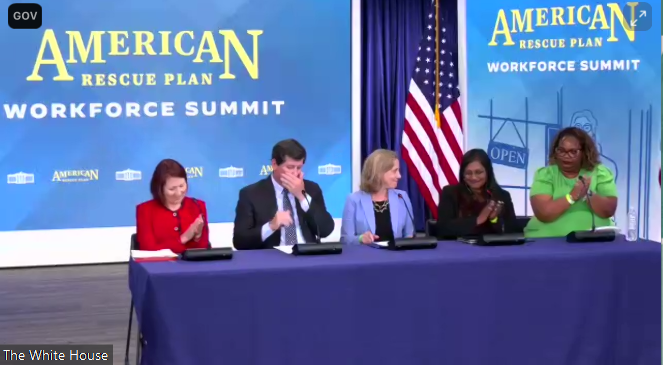 A big welcome to <a href="/RamseyCountyD2/">Ramsey County D2</a> Commissioner Mary Jo McGuire who presented at today's <a href="/WhiteHouse/">The White House</a> Summit on the American Rescue Plan &amp; Workforce! Ramsey County has successfully invested ARP resources into childcare &amp; boosting our local public health workforce. #Delivering4MN