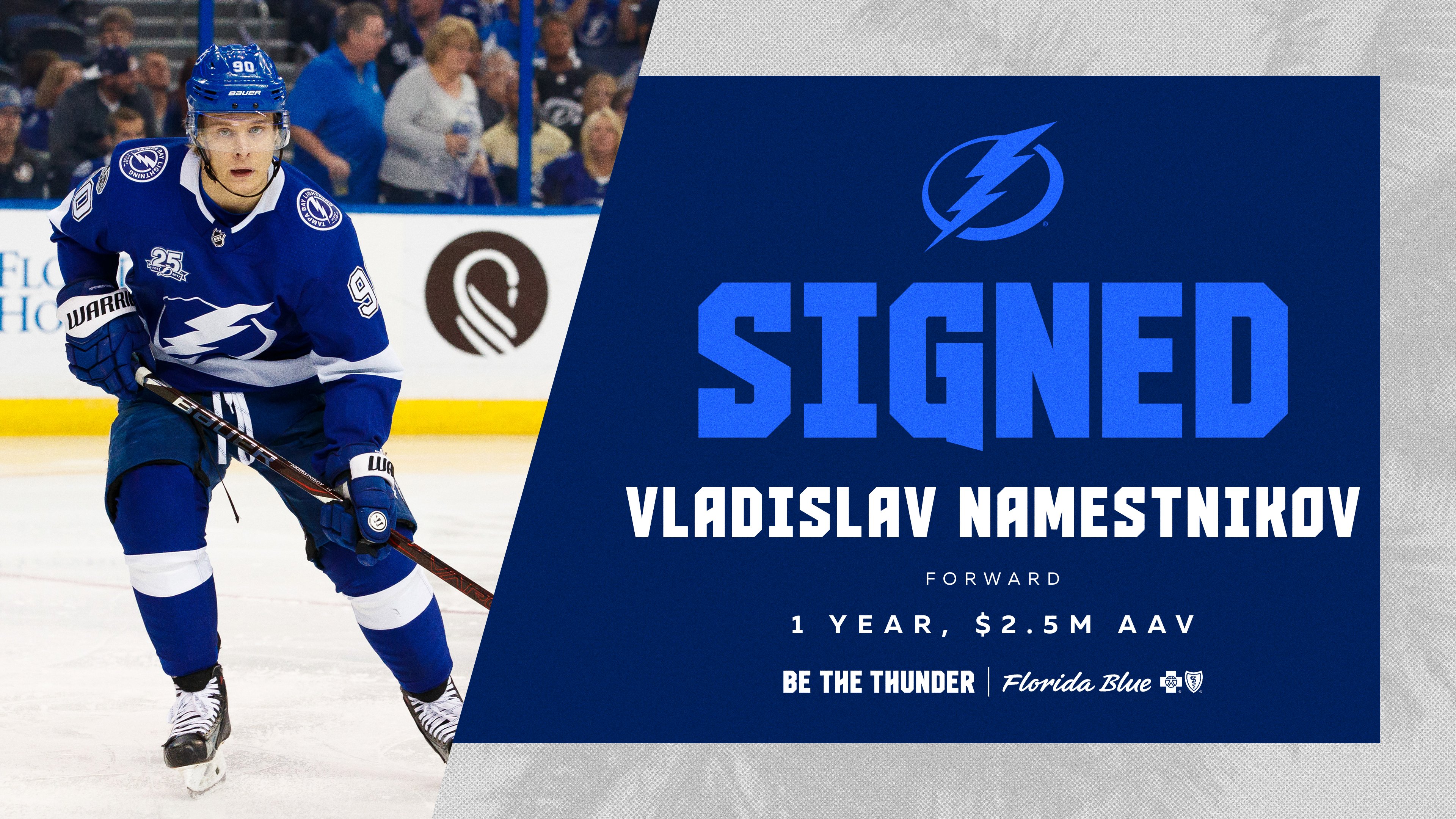 Tampa Bay Lightning F Vladislav Namestnikov quickly becoming a target