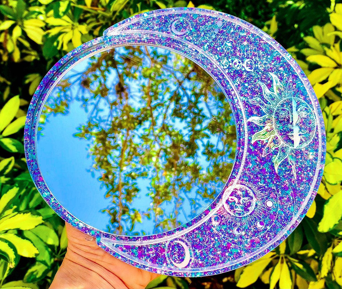 Heatherskiesss's tweet photo. Celestial Sun Mirror Jewelry Tray https://t.co/hAkUgcpxEl