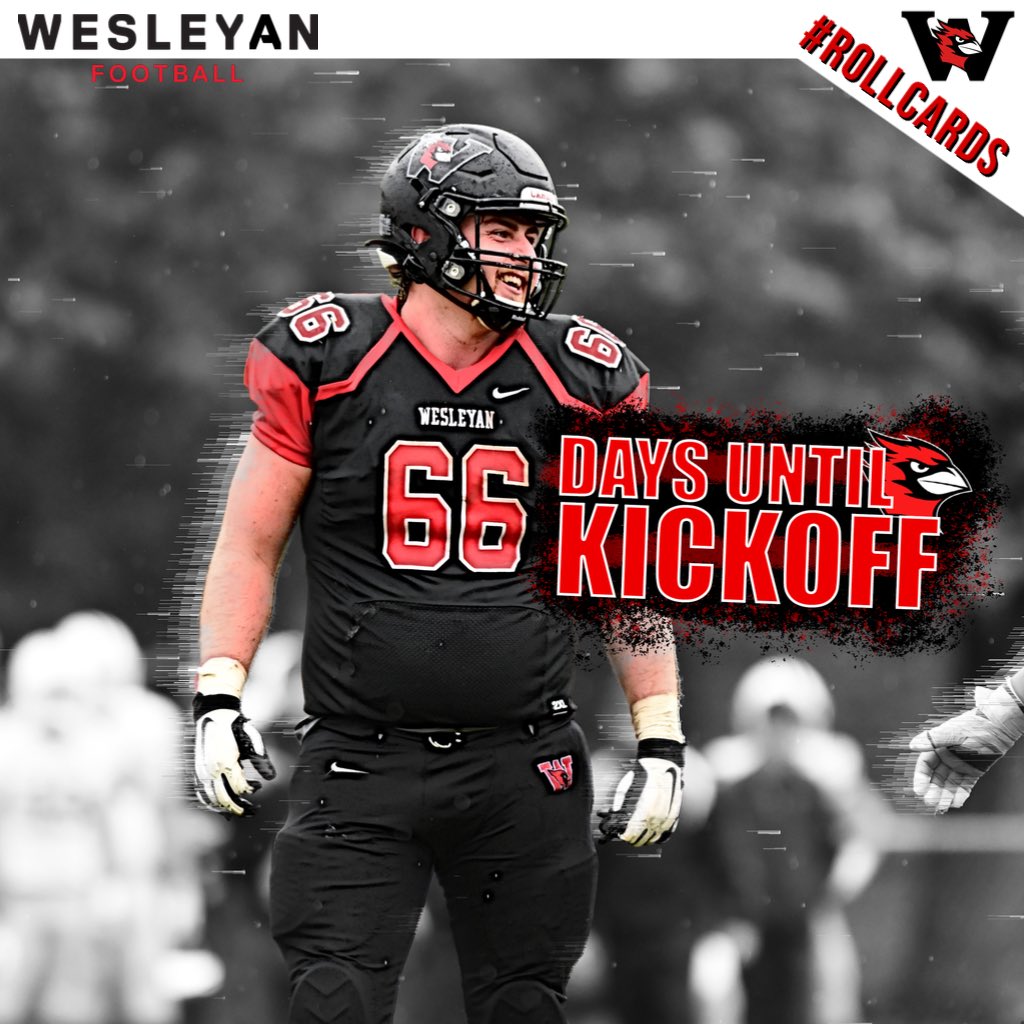 Countdown to Kickoff ⏳ <a href="/Wes_Football/">Wesleyan University Football</a> #RollCards