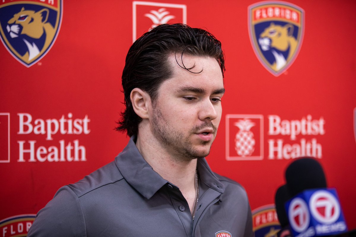 FlaPanthers's tweet image. Nathan Staios on signing with the Cats: “I’ve heard only good things of the team up here and in Charlotte. I’m really looking forward to all of it.”