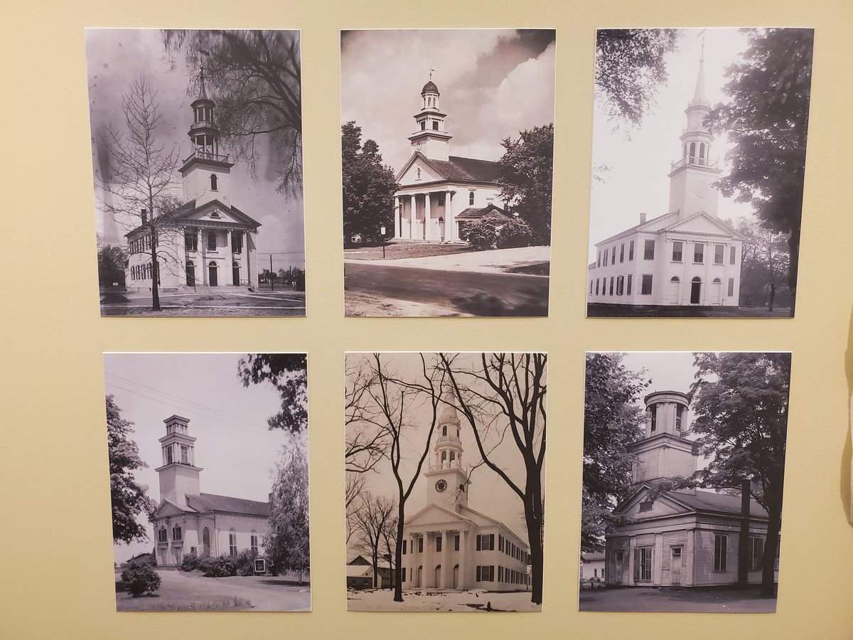 From the #WesternReserve exhibit at the #Litchfield Historical Society... you have to guess which 19c New England-style churches are in Connecticut and which are in northeast #Ohio... ❓️⛪️