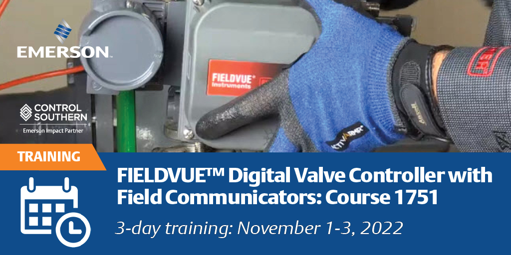 ControlSouthern's tweet image. TRAINING Hands-on experience working with FIELDVUE digital valve controllers using an Emerson 475 or AMS Trex™  Communicator.  Learn More: ow.ly/6h6a50JUVPk

#fieldvue
#amstrex
#emersonimpactpartner