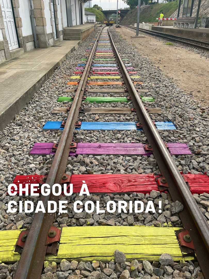 AgitAgueda_pt's tweet photo. Quando chegar a Águeda de comboio 🚆 será recebido com o espírito da nossa cidade! De forma colorida!
Seja Bem Vindo a #águeda, a cidade mais colorida do Mundo! ☂ #agitagueda #artfestival #cidadecolorida https://t.co/Lh1ktDW6kk