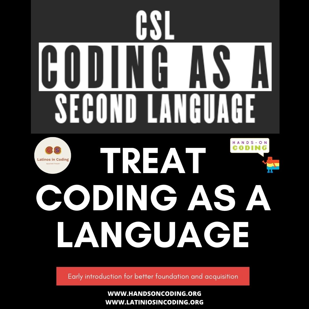 mrnavas's tweet image. Our vision at Latinos in Coding is CSL Coding as a Second Language!We treat coding as a language, introduce it early for better fundamentals&amp;amp;code language acquisition in a digital age! #latinosincoding #codingasasecondlanguage #metaverse #code #coding #21stcenturyskills #edtech