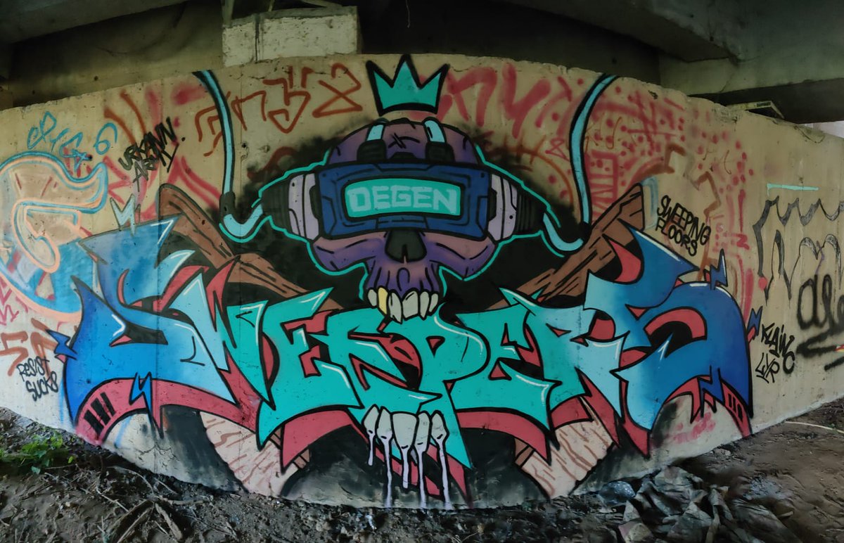 LyricalMandrill's tweet photo. Urkann sweeps floor walls
I sweep this kind of walls

I present you my degen graffiti fan-art dor the best nft project coming.
Love ya Degen Sweepers, Urkann and Resist you are the  best leader and artist!

@DegenSweepers @_Urkann @Resistt_ 

please help me get noticed by them🙏 https://t.co/D4dpNRheBt