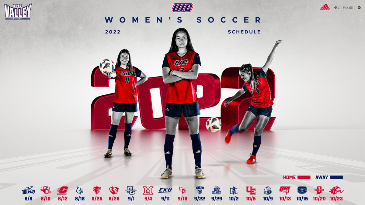 The 2022 schedule is here!

Details: uicflam.es/u8b
Download to your calendar: uicflam.es/WSOC22Schedule

#FireUpFlames