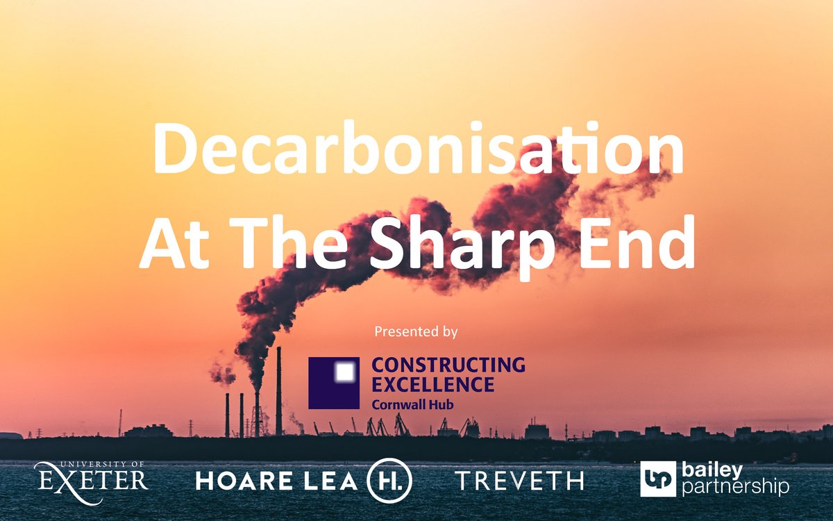 Construction Excellence Cornwall Hub (@constexcornwall) on Twitter photo Join us on the 29th July for our latest free event in Cornwall - Decarbonisation At The Sharp End.
To book your place, please visit - bit.ly/3O5cdPO
#Conrwall #Kernow #Building #KnowledgeSharing <a href="/hoarelea/">Hoare Lea</a> <a href="/Treveth1/">Trevor</a> <a href="/BaileyPartner/">Bailey Partnership</a> <a href="/UniofExeter/">University of Exeter</a> Join us on the 29th July for our latest free event in Cornwall - Decarbonisation At The Sharp End.
To book your place, please visit - bit.ly/3O5cdPO
#Conrwall #Kernow #Building #KnowledgeSharing <a href="/hoarelea/">Hoare Lea</a> <a href="/Treveth1/">Trevor</a> <a href="/BaileyPartner/">Bailey Partnership</a> <a href="/UniofExeter/">University of Exeter</a>