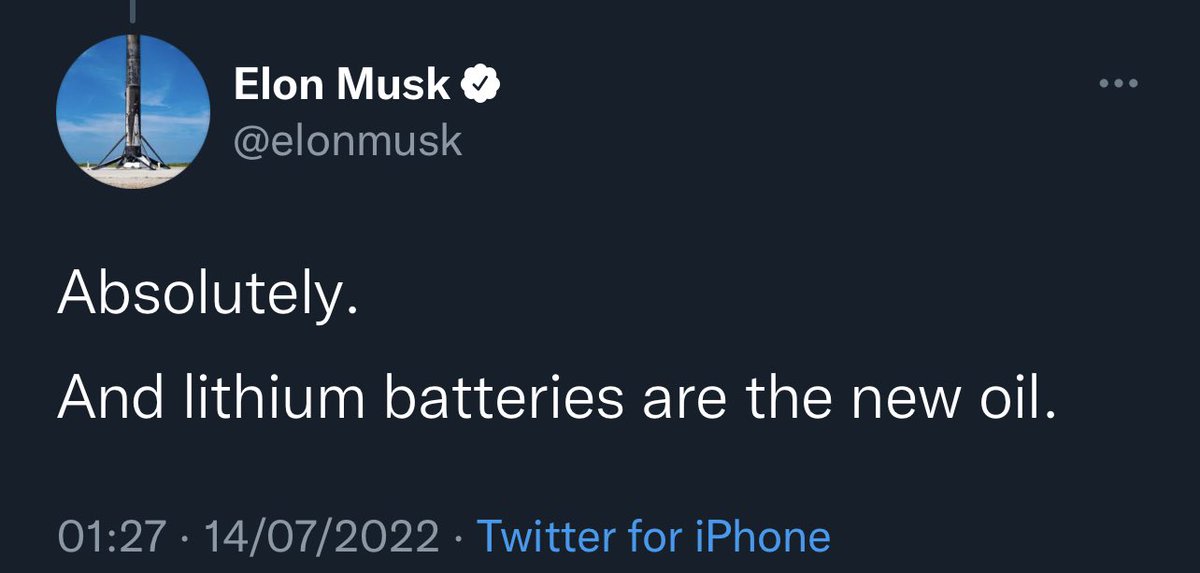 Elon Musk: “Lithium batteries are the new oil”