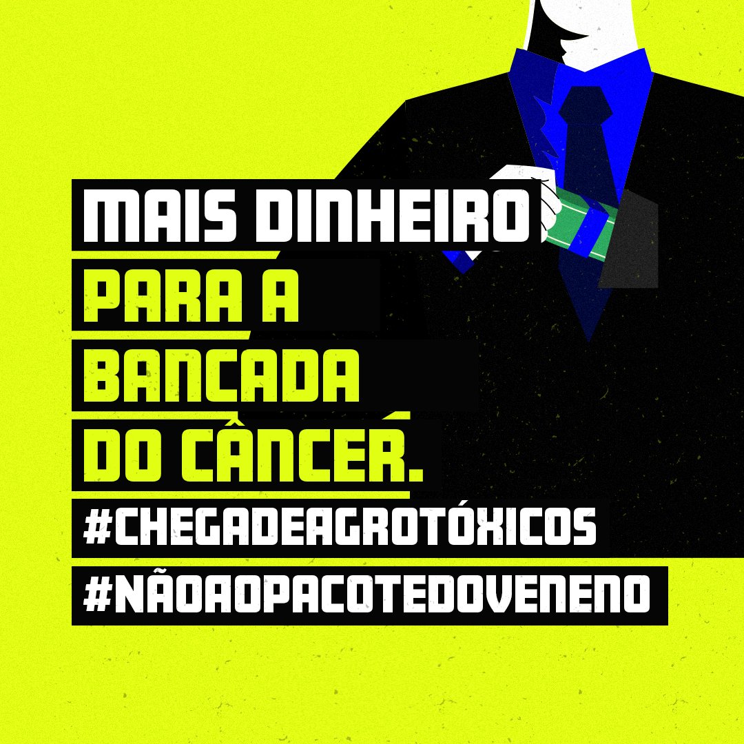 obsclima's tweet photo. Como se não bastasse a volta do Brasil ao mapa da fome, o Pacote do Veneno vai trazer ainda mais insegurança alimentar, porque o uso de agrotóxicos favorece a produção de mais commodities, e não de mais comida! @RodrigoPacheco, barre a #BancadaDoCâncer! #NãoAoPacoteDoVeneno + https://t.co/VuY68bZbRr