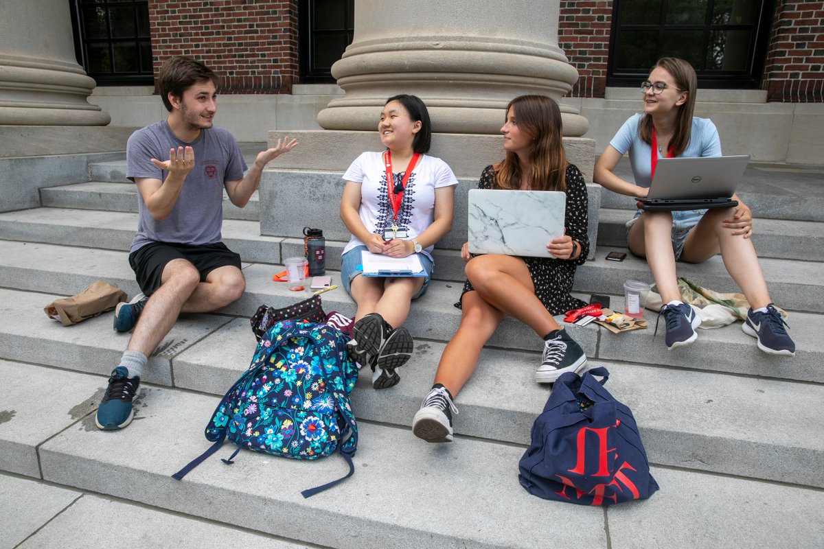 Harvard's tweet photo. Taking a break between summer classes 📚 https://t.co/S2s6IcEurZ