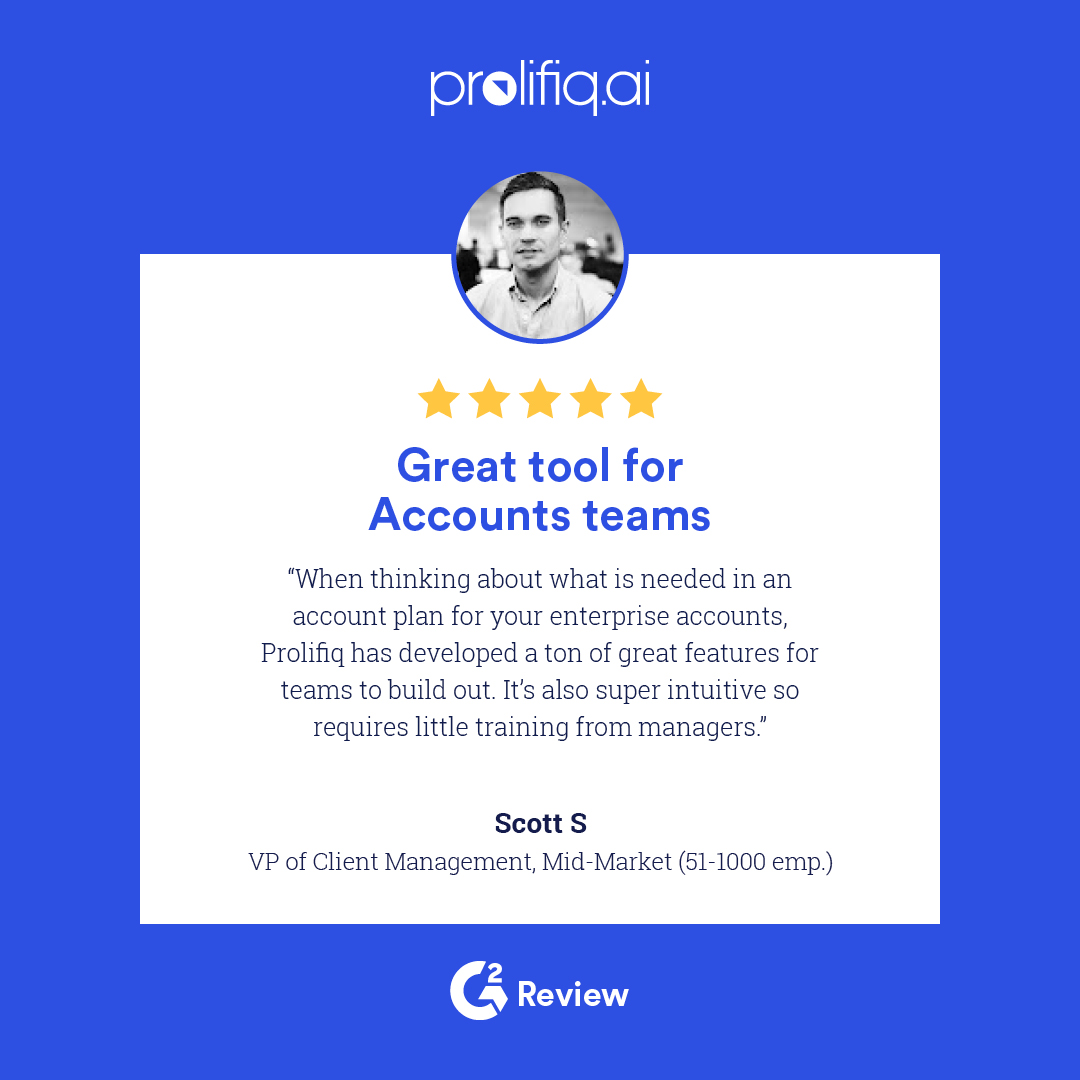 CRUSH is a native Salesforce key account management and revenue optimization app that arms sales teams with valuable account intelligence to drive more business.

Check out Scott's 5-star G2 review and try Prolifiq CRUSH for free: bit.ly/3O6FiKV

#success #leadership