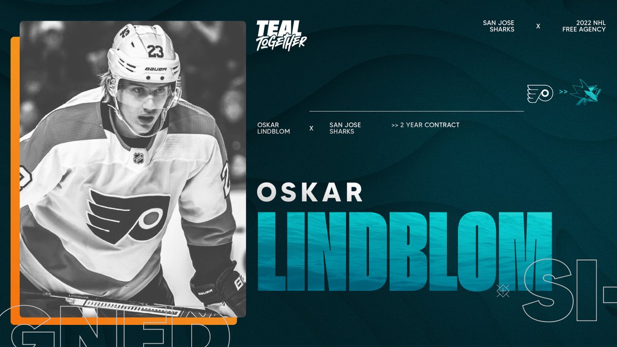 SanJoseSharks's tweet photo. SIGNED 🖊️

The #SJSharks have signed forward Oskar Lindblom to a two-year contract.

More: https://t.co/e1uZfYPtvR https://t.co/AiqPyyl4Ue