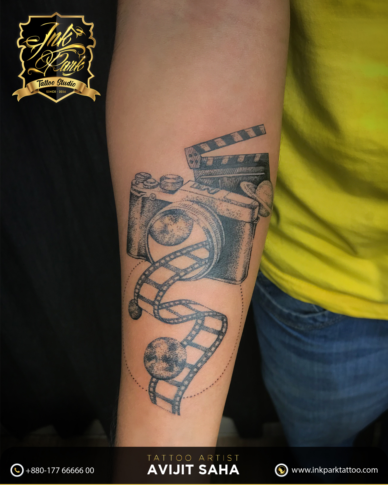 Inkparktattoo on X: "According to the wishes of the client, the tendency to capture the world in the form of pictures or videos through modern instruments has been expressed through tattoos like