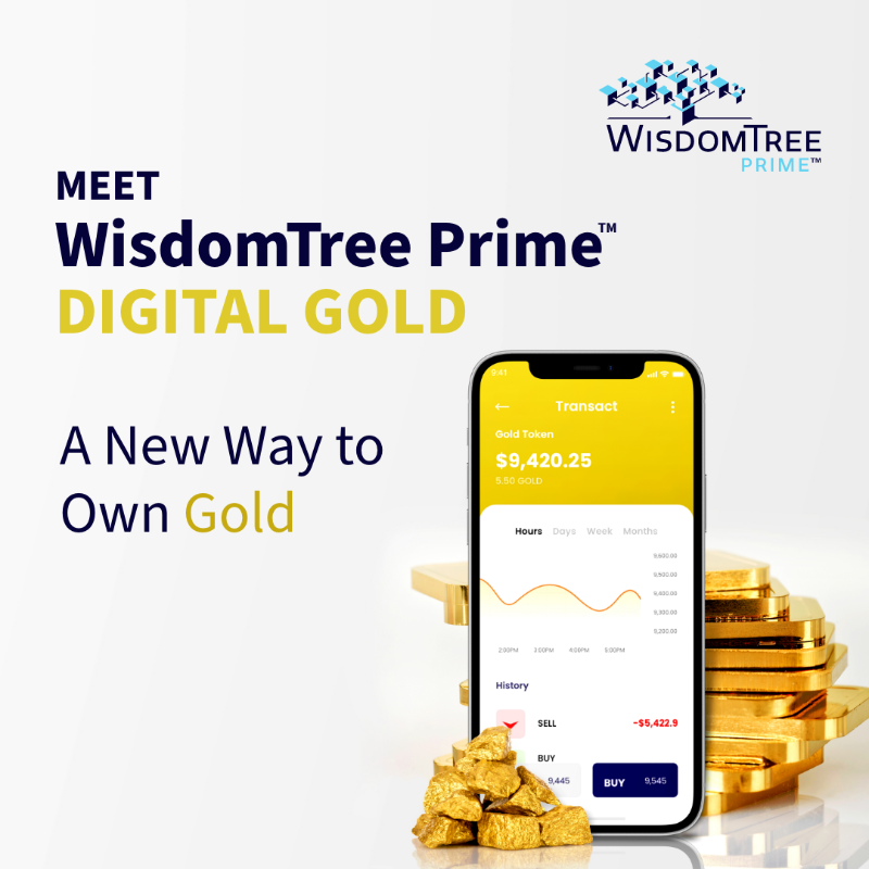 WisdomTreeOnchn's tweet photo. Digital Gold. New From WisdomTree Prime™.