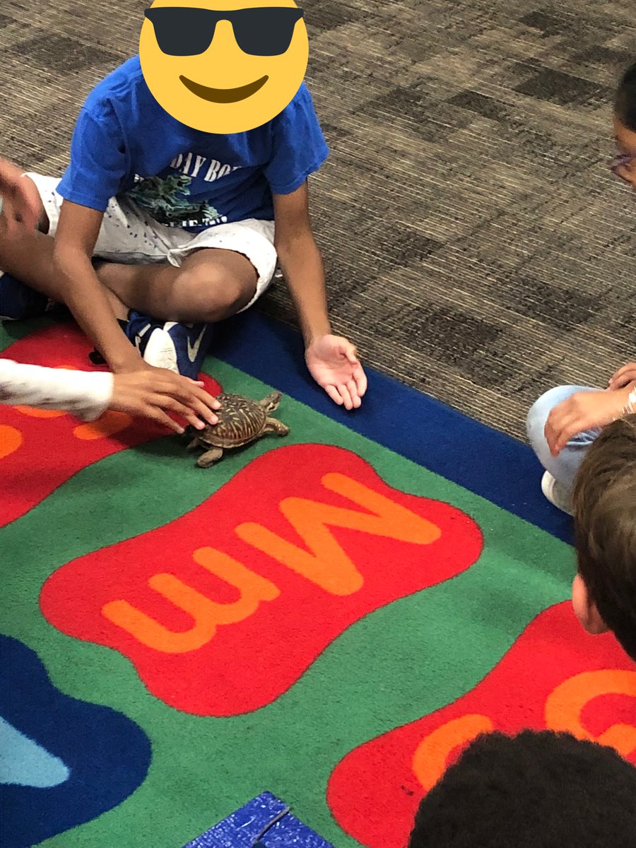 Ss at #CampinAtLamkin had a blast in the critter corner today! We loved the turtles!!