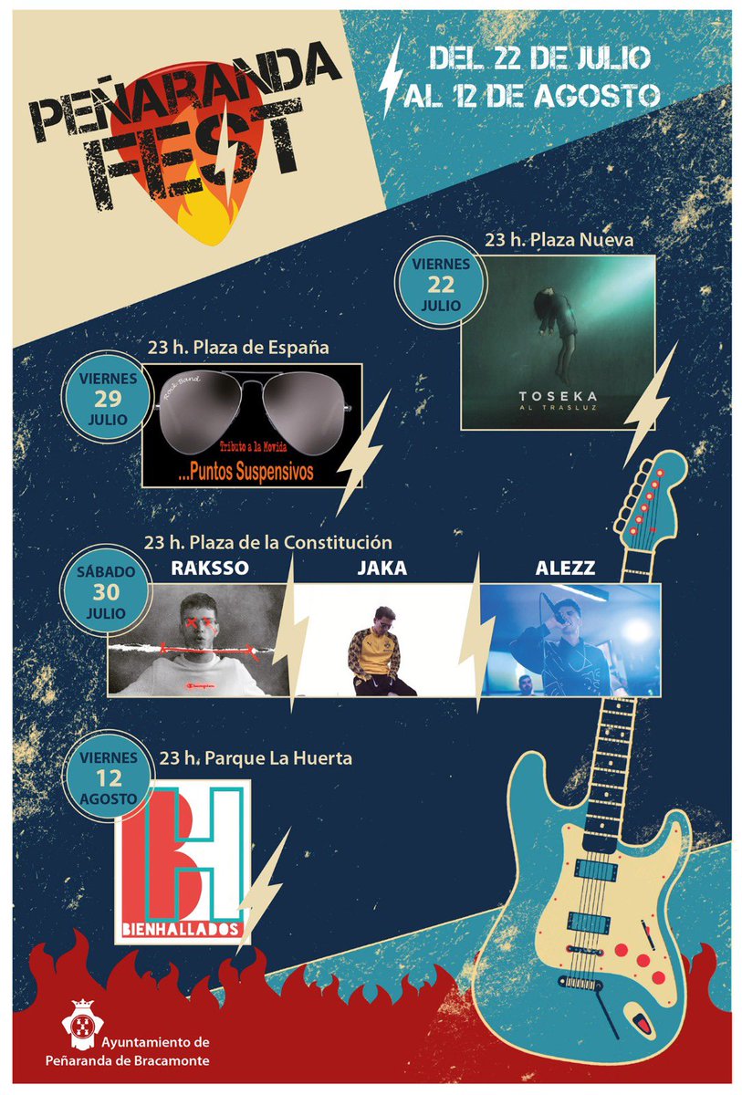 🎶 Comienza la animación veraniega para refrescar el verano 2022. 

Peñaranda Fest contará con cuatro propuestas de artistas locales para amenizar diferentes puntos de la ciudad. 

Os recordamos que este sábado, tendremos la verbena del Carmen a cargo de la Disco Móvil ”A tope”