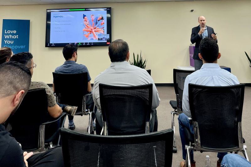 ProSearchDisc's tweet photo. Yesterday ProSearch had our Q3 Town Hall which marked our first #TownHall that involved both in-person & virtual presenters!
#prosearch #lovewhatyoudiscover #hybridwork https://t.co/fTgBTVBV68