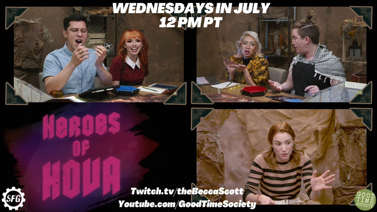 goodtimesociety's tweet photo. We are LIVE with HEROES OF HOVA Episode 1!!!! Join Dungeon Master @thebeccascott with @CarlosCrits @iamchubbybunny @NotSaige and @vincecaso to travel back in time to meet these adventurers...
Thx to @SteamforgedLtd for publishing #EpicEnounters and sponsoring this stream! https://t.co/JbEQoMFj1K