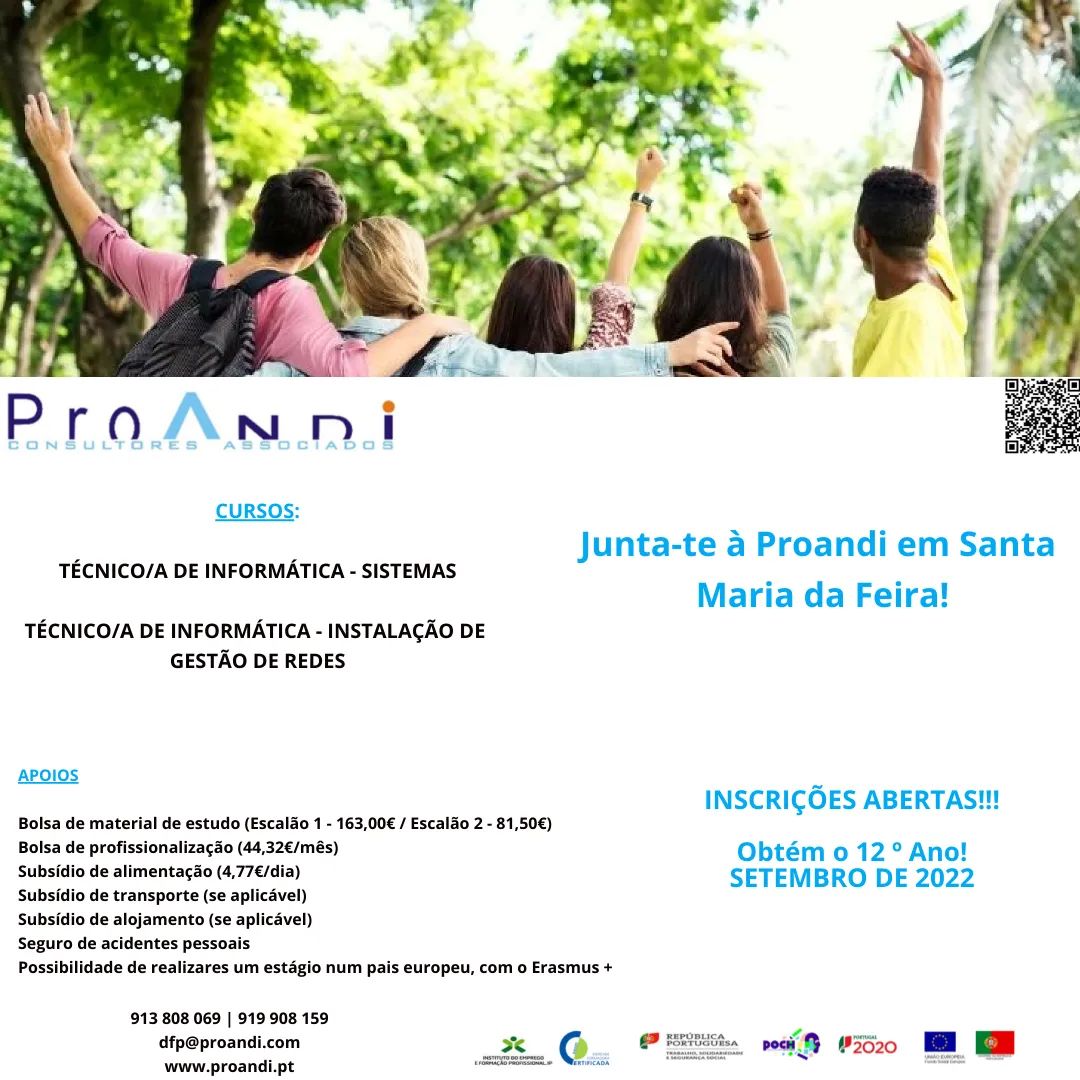 Proandi1's tweet photo. Tens até 29 anos? És de Santa Maria da Feira, ou zonas limítrofes? Queres concluir o teu 12º ano numa área profissional ? Inscreve-te na Proandi. Aqui terás formação de qualidade, uma equipa pronta a acolher-te, e recebes uma bolsa. Podes ainda estagiar na Europa.
#proandi #SMF https://t.co/jeo3nhOZU4