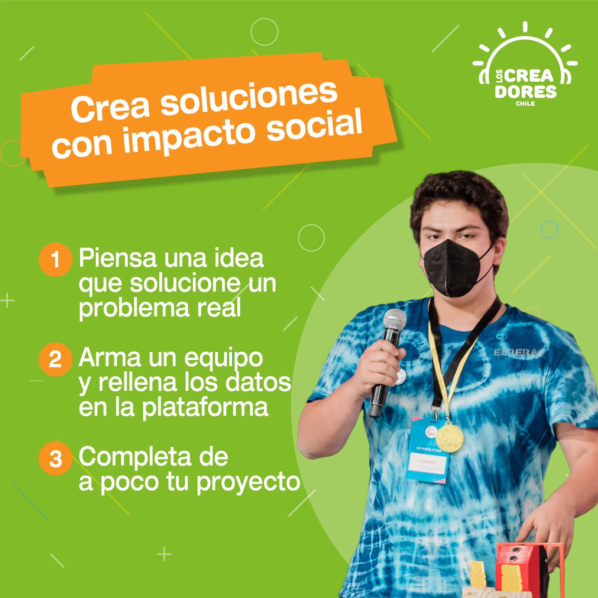 ¿Todavía tienes dudas respecto al proceso de inscripción a #loscreadores2022💡?

Solo sigue los pasos que te dejamos en esta publicación y estarás llevando tus #ideas y #proyectos a otra dimensión😎.

Toda la información que debes saber está en loscreadores.cl