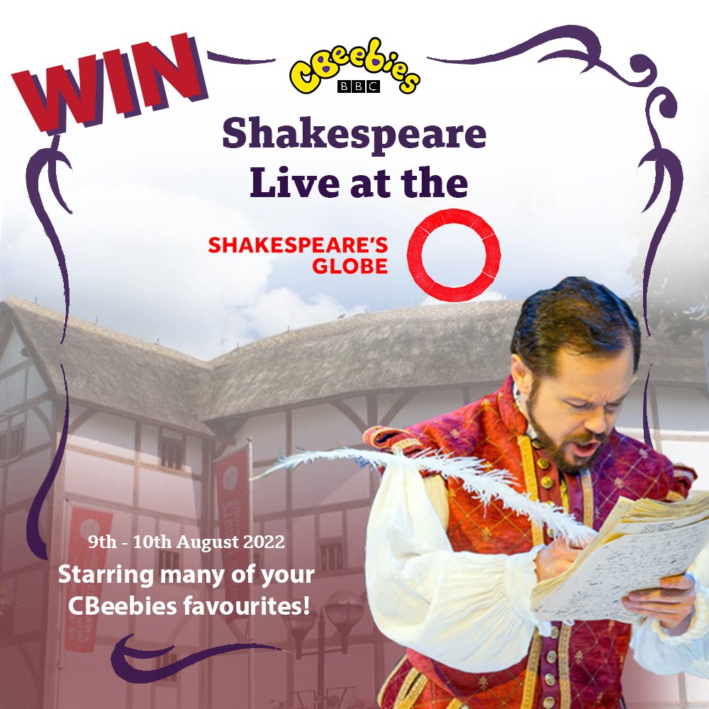 CBeebies Grown-Ups 🎉 (@cbeebieshq) on Twitter photo #WIN tickets to see this As You Like It on either 9th or 10th August 2022 at <a href="/The_Globe/">Shakespeare’s Globe</a> 🎟
Competition closes Wednesday 27th July 2022 at 10am. To enter, and for full T's & C's visit: bbc.in/3c6drgr 🎭
<a href="/rebecca_keatley/">rebecca keatley 🇺🇦</a> <a href="/AndyDayTV/">Andy Day</a> @Sid__Sagar <a href="/ringlet_gem/">Gemma Hunt</a> #WIN tickets to see this As You Like It on either 9th or 10th August 2022 at <a href="/The_Globe/">Shakespeare’s Globe</a> 🎟
Competition closes Wednesday 27th July 2022 at 10am. To enter, and for full T's & C's visit: bbc.in/3c6drgr 🎭
<a href="/rebecca_keatley/">rebecca keatley 🇺🇦</a> <a href="/AndyDayTV/">Andy Day</a> @Sid__Sagar <a href="/ringlet_gem/">Gemma Hunt</a>