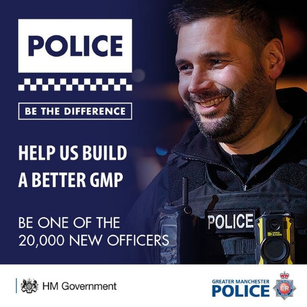 Have you got what it takes to be the difference in your community? Help us build a better Greater Manchester Police. 

Apply now ➡️ gmp.police.uk/jointhepolice 

#JoinThePolice #TeamGMP