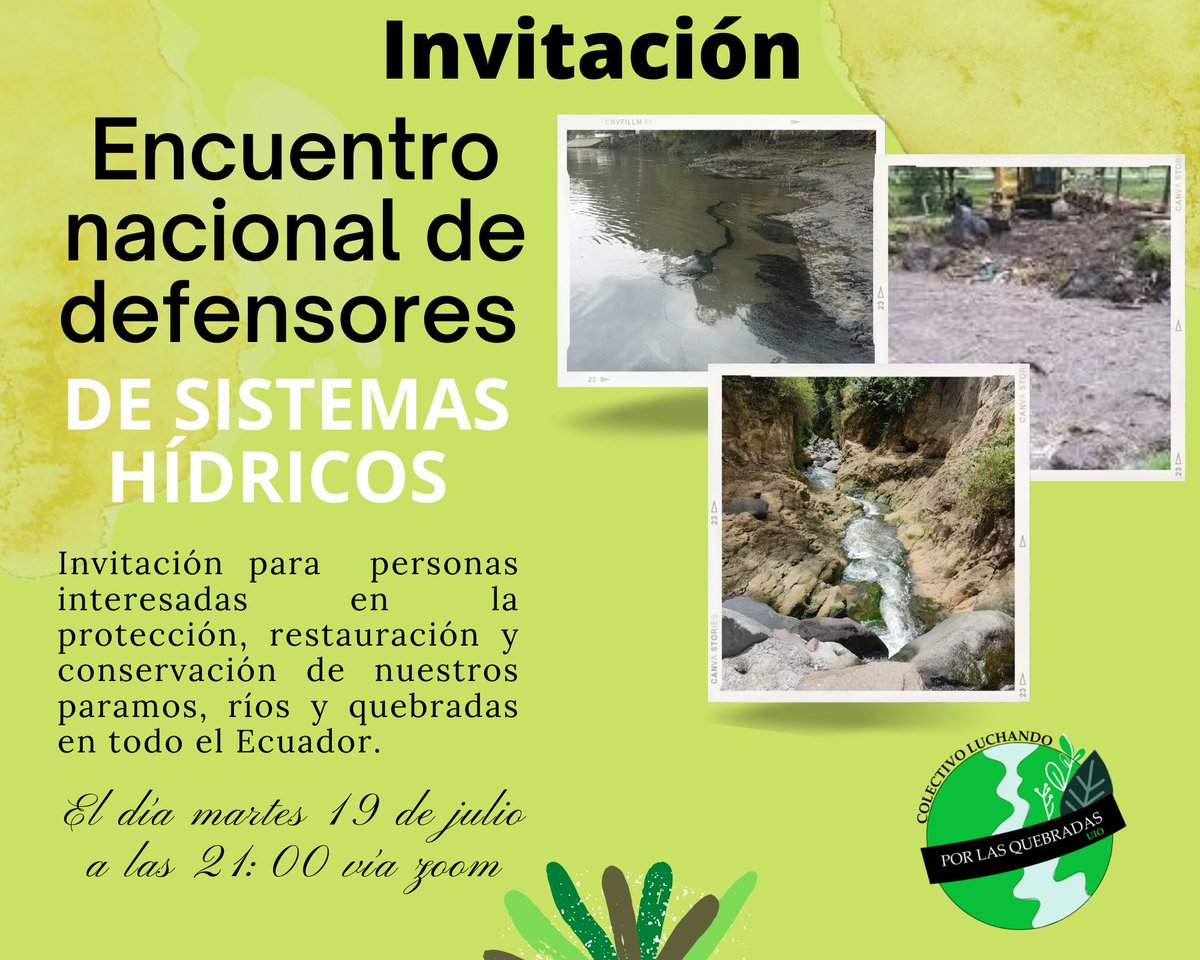 QuebradasUnidas's tweet photo. 🟥INVITACIÓN| ¿Te preocupa la #contaminación en tu rio o quebrada?🚨Te invitamos a unirte desde la provincia que te encuentres. Solicita más información por interno. NUESTRAS #QUEBRADAS Y #RIOS NOS NECESITAN.
🛑Actualmente estamos 5 PROVINCIAS UNIDAS👥 
@jorgeloorzam @MarhecRio https://t.co/MIO3WMkgEO