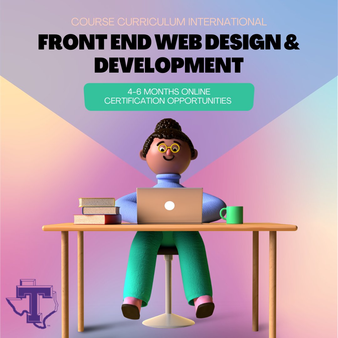 ExtendedEdTSU's tweet photo. Our #frontendwebdesignanddevelopment course covers everything you need to design and develop online websites for professional publication. Learn #CSS, #Javascript, #HTML and website design essentials. CIW Certification preparation included. #extensioned #continuinged https://t.co/IlIt27Gg31